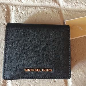 Michael Kors Carryall Card Case Wallet in Black